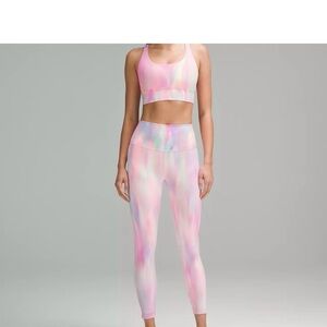 Lululemon Wunder Train HR Tight 25" Psychedelic Wash Multi Leggings Sz 6 🩵🩷🩵